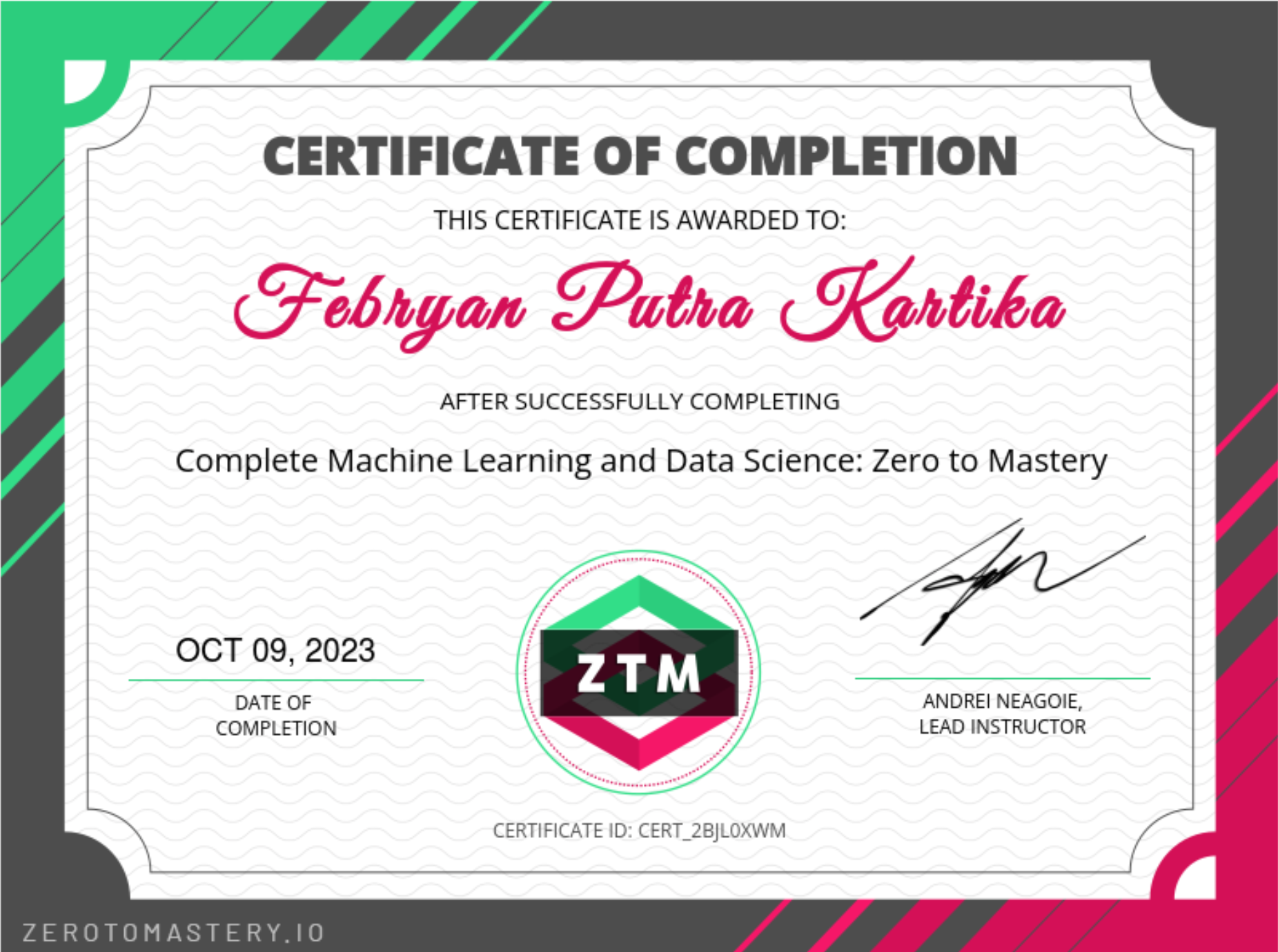 Machine Learning & Data Science Specialization