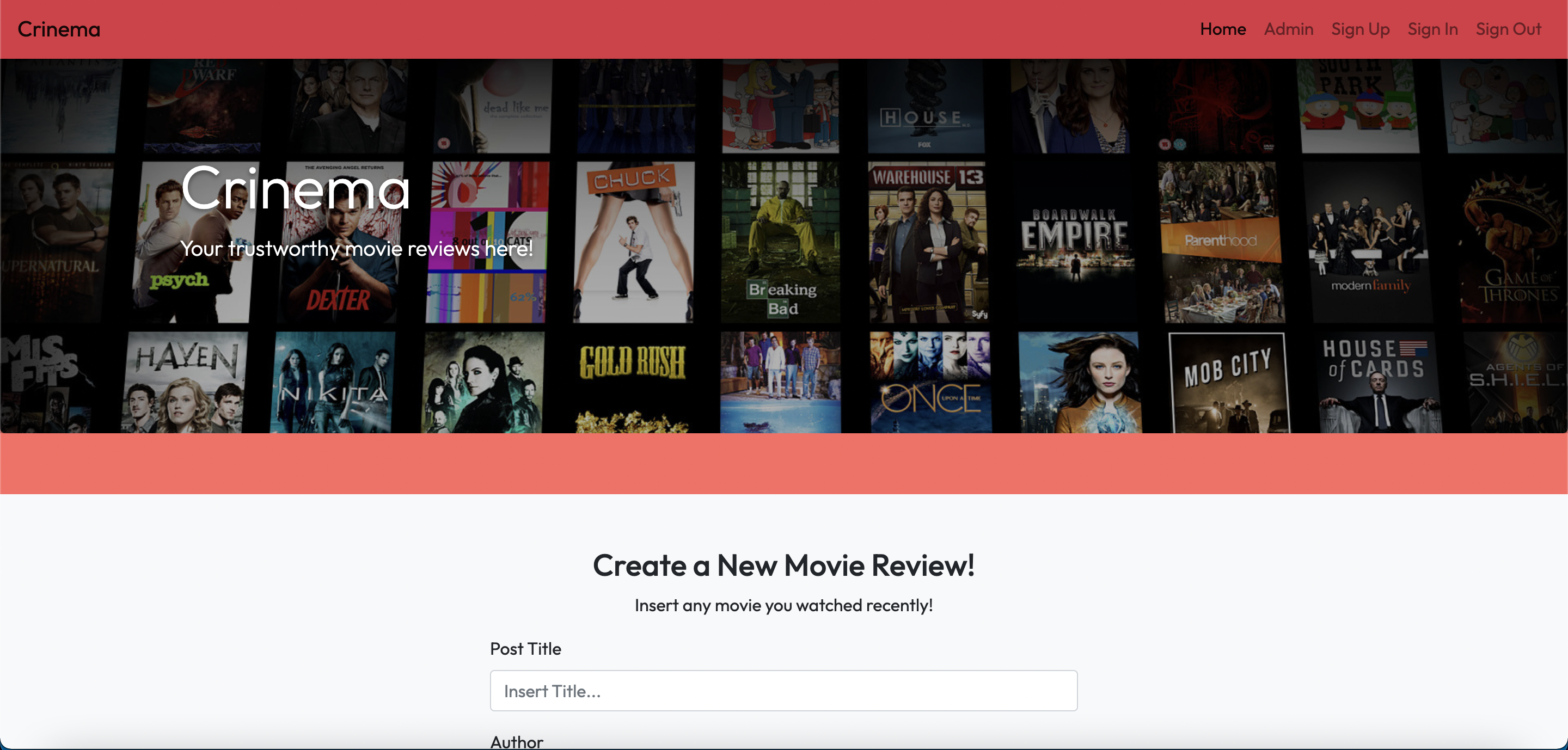 "Crinema" Online Movie Rating System