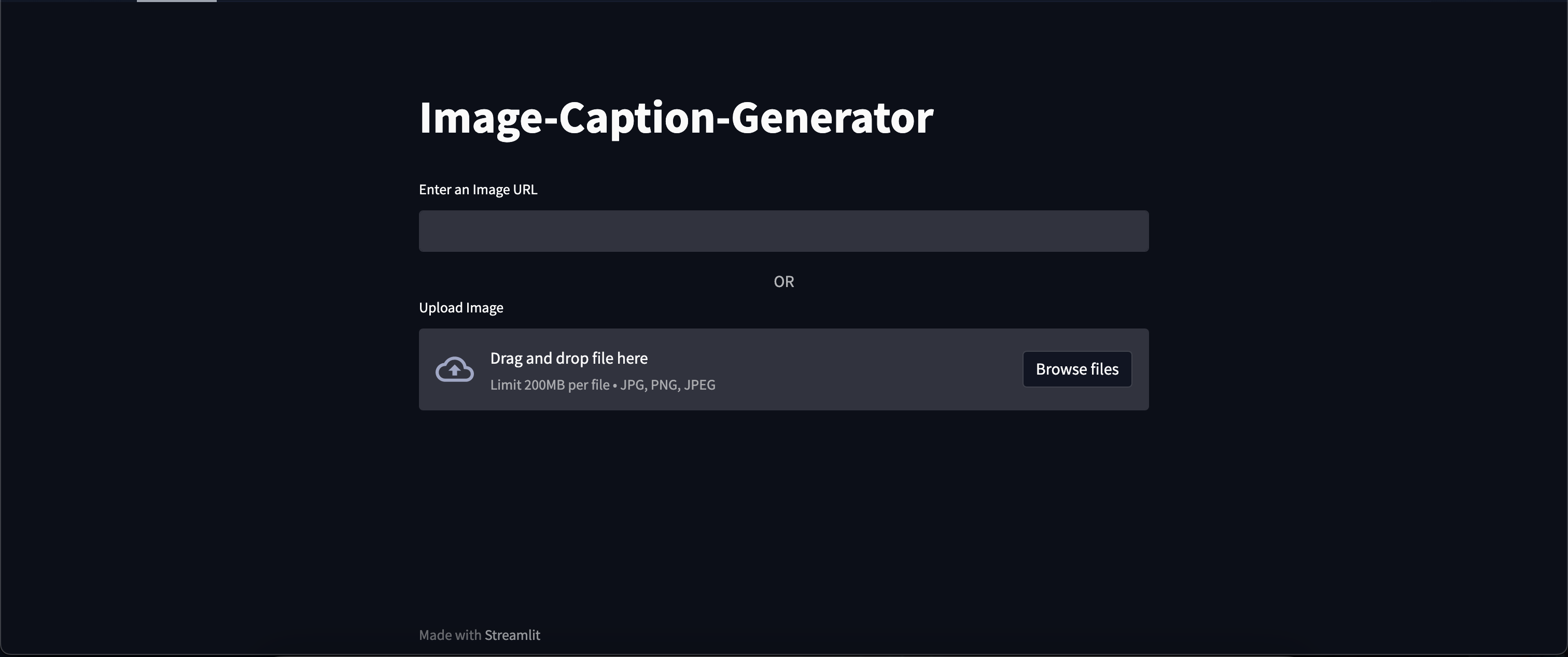 Image Caption Generator (Bachelor's Thesis)